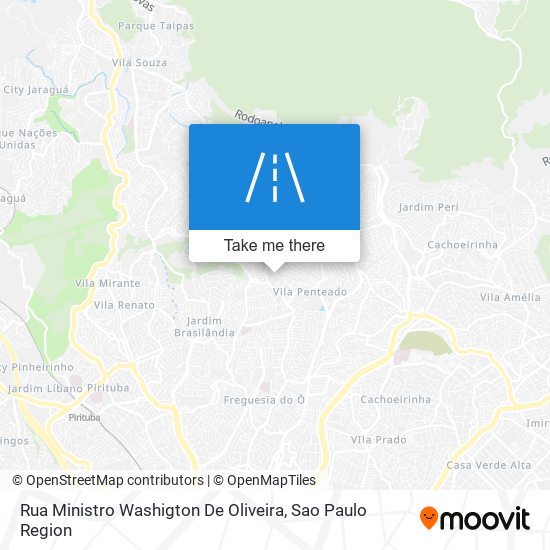 Mapa Rua Ministro Washigton De Oliveira