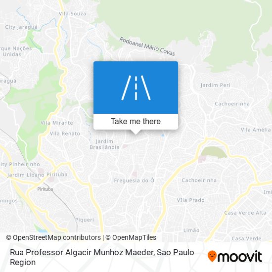 Mapa Rua Professor Algacir Munhoz Maeder