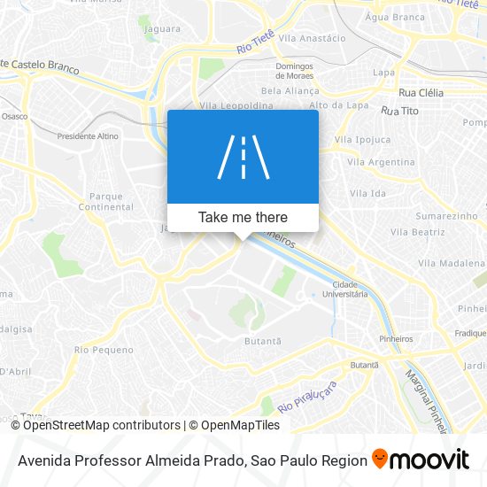 Mapa Avenida Professor Almeida Prado