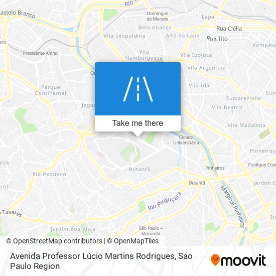 Avenida Professor Lúcio Martins Rodrigues map