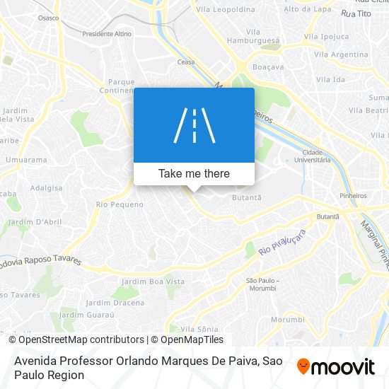 Mapa Avenida Professor Orlando Marques De Paiva