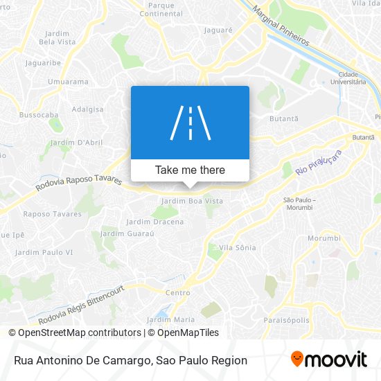 Rua Antonino De Camargo map