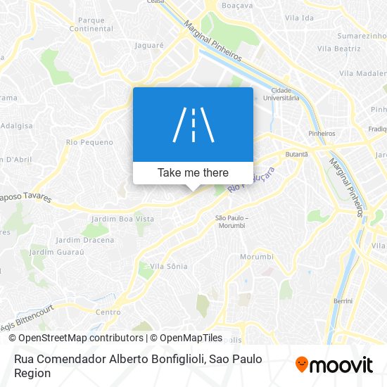 Mapa Rua Comendador Alberto Bonfiglioli