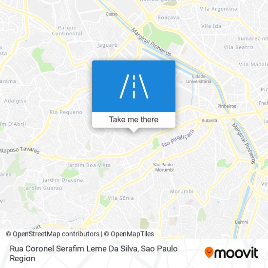 Mapa Rua Coronel Serafim Leme Da Silva