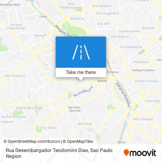 Mapa Rua Desembargador Teodomiro Dias