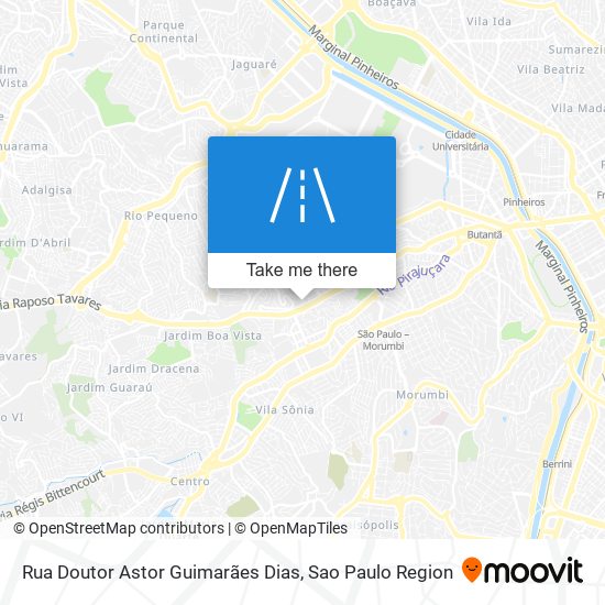 Mapa Rua Doutor Astor Guimarães Dias