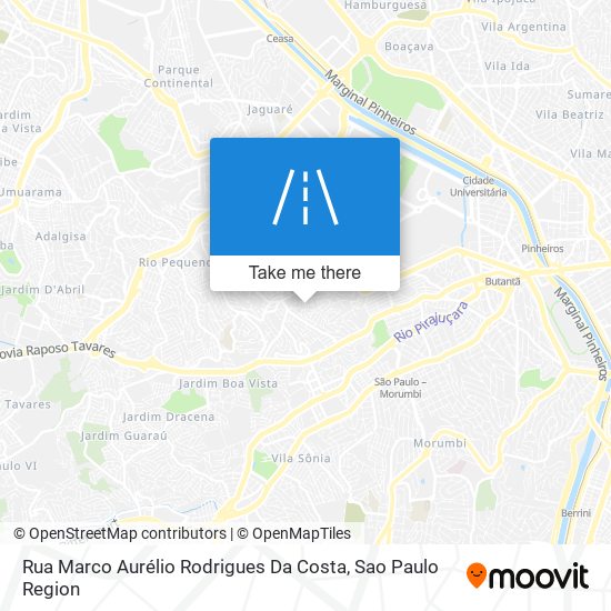 Mapa Rua Marco Aurélio Rodrigues Da Costa