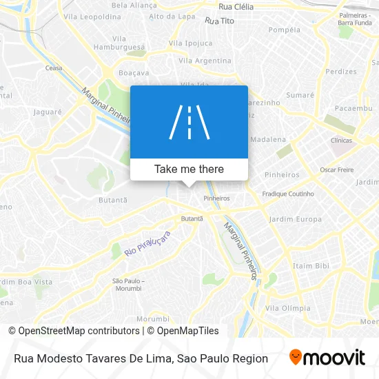 Rua Modesto Tavares De Lima map