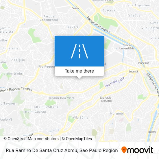 Rua Ramiro De Santa Cruz Abreu map