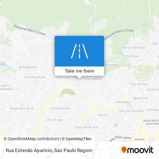 Mapa Rua Estevão Aparício