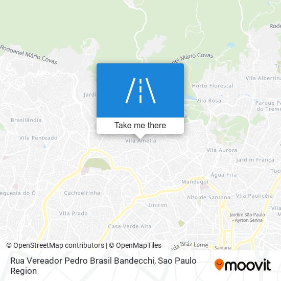 Mapa Rua Vereador Pedro Brasil Bandecchi