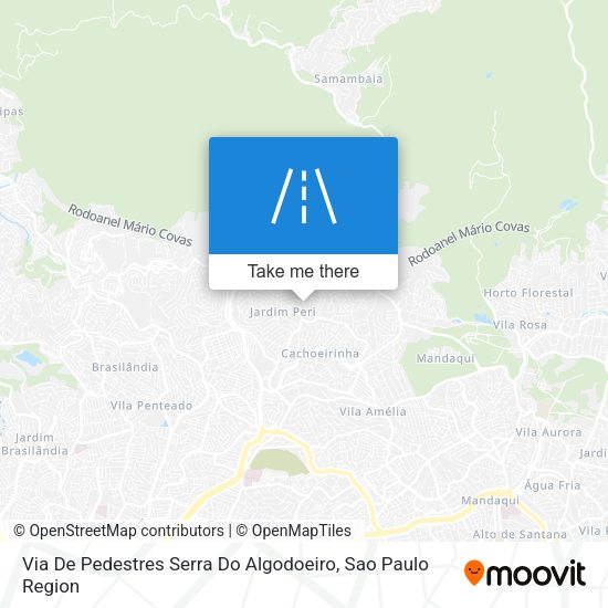 Via De Pedestres Serra Do Algodoeiro map