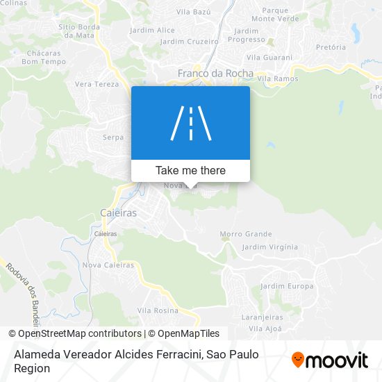 Mapa Alameda Vereador Alcides Ferracini