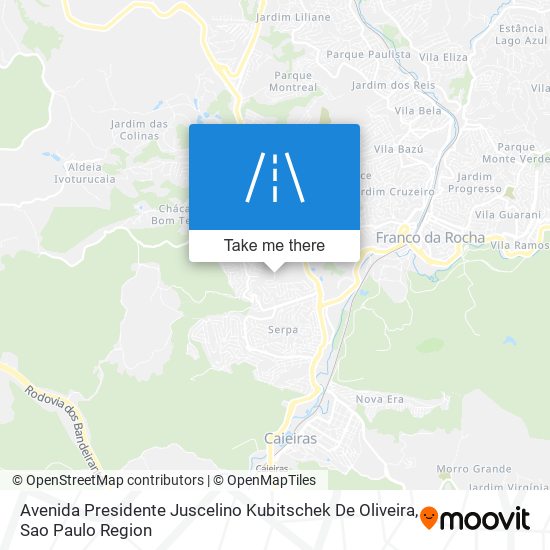 Mapa Avenida Presidente Juscelino Kubitschek De Oliveira