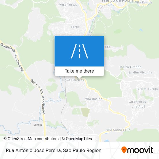 Rua Antônio José Pereira map