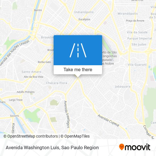 Mapa Avenida Washington Luís