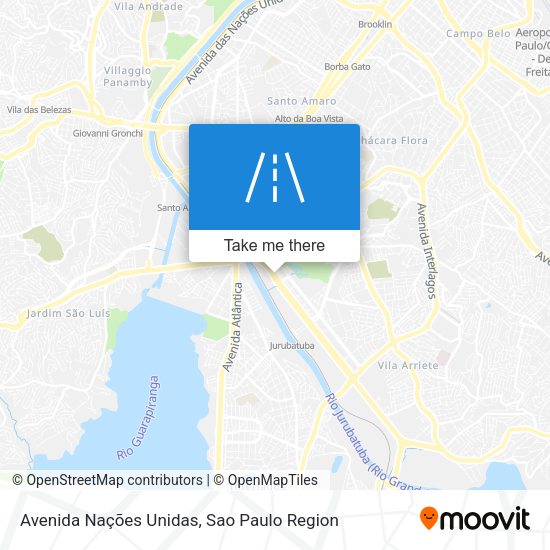 Avenida Nações Unidas map