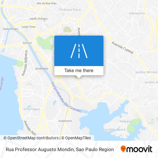 Mapa Rua Professor Augusto Mondin