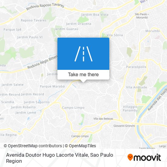 Mapa Avenida Doutor Hugo Lacorte Vitale