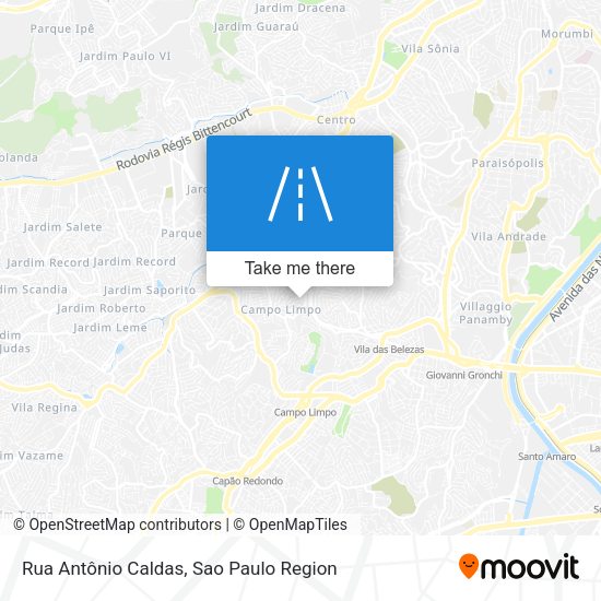 Rua Antônio Caldas map