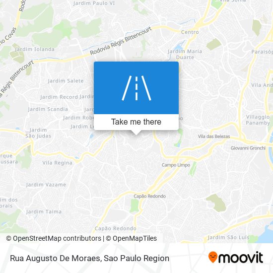 Mapa Rua Augusto De Moraes