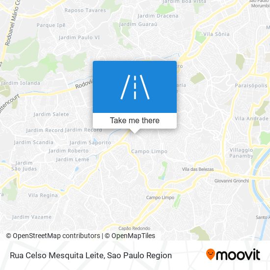 Mapa Rua Celso Mesquita Leite