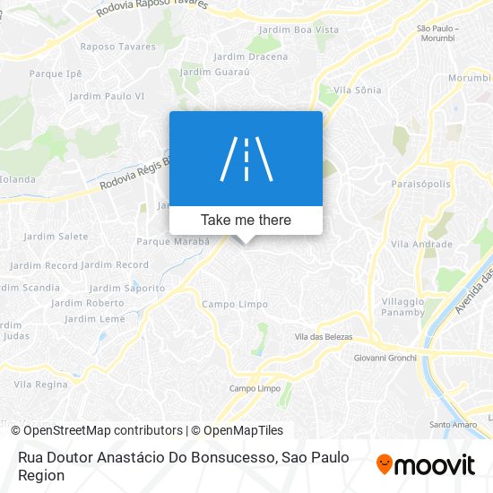 Mapa Rua Doutor Anastácio Do Bonsucesso