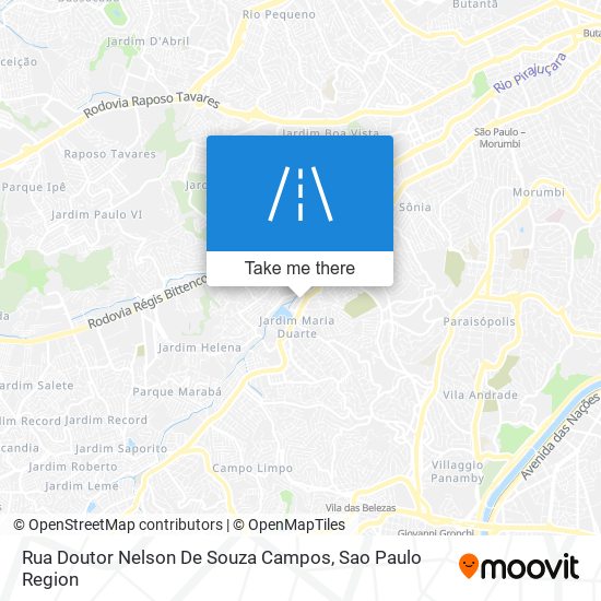 Rua Doutor Nelson De Souza Campos map