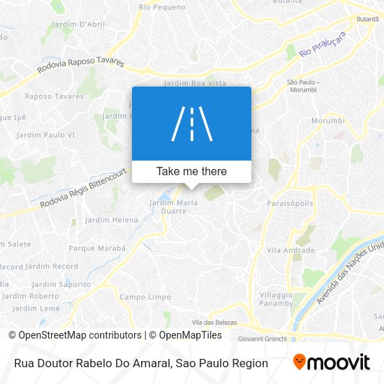 Rua Doutor Rabelo Do Amaral map