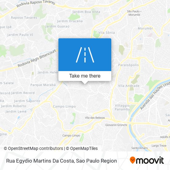 Mapa Rua Egydio Martins Da Costa