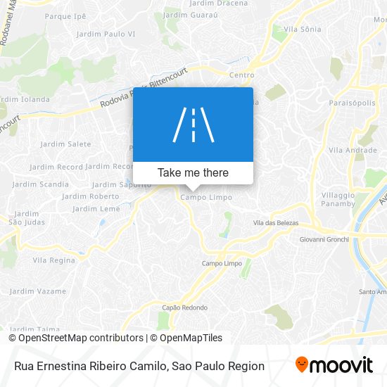 Mapa Rua Ernestina Ribeiro Camilo