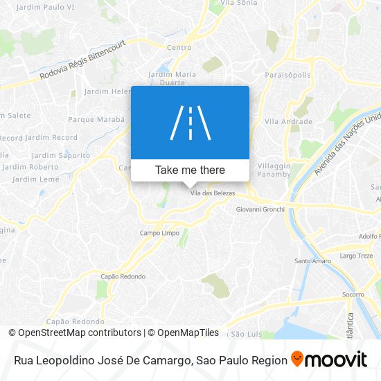 Mapa Rua Leopoldino José De Camargo