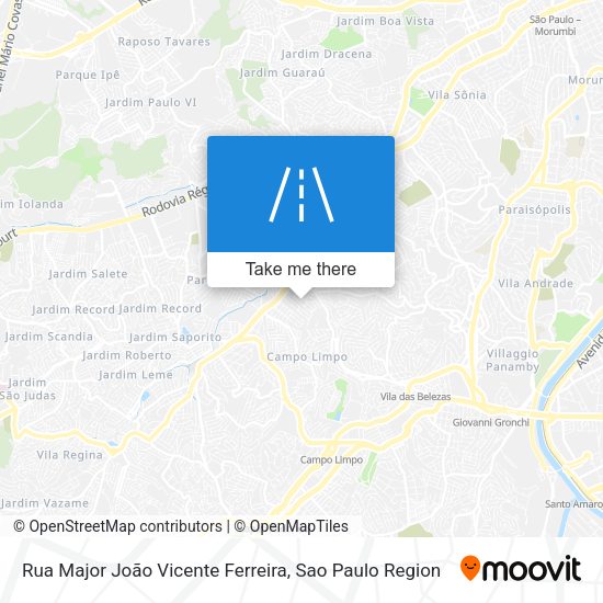 Rua Major João Vicente Ferreira map