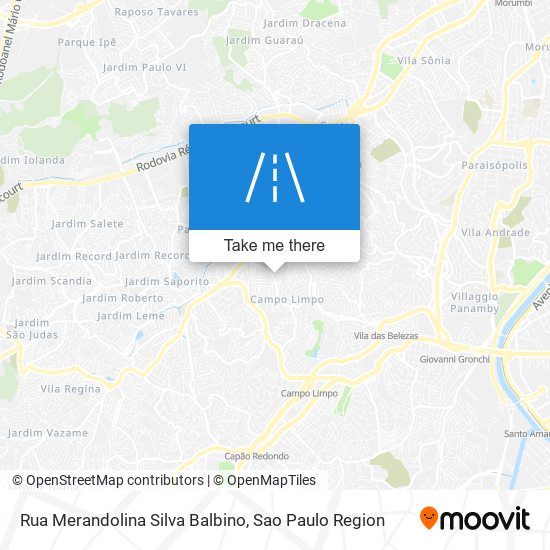 Mapa Rua Merandolina Silva Balbino