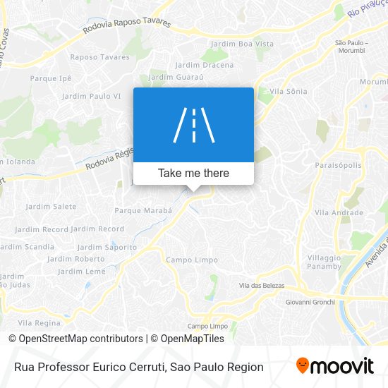 Rua Professor Eurico Cerruti map