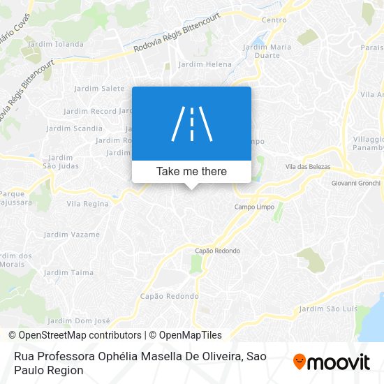 Rua Professora Ophélia Masella De Oliveira map