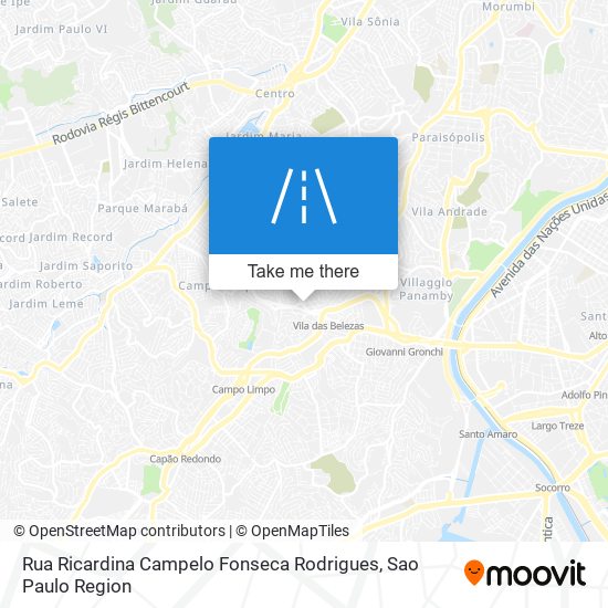 Mapa Rua Ricardina Campelo Fonseca Rodrigues