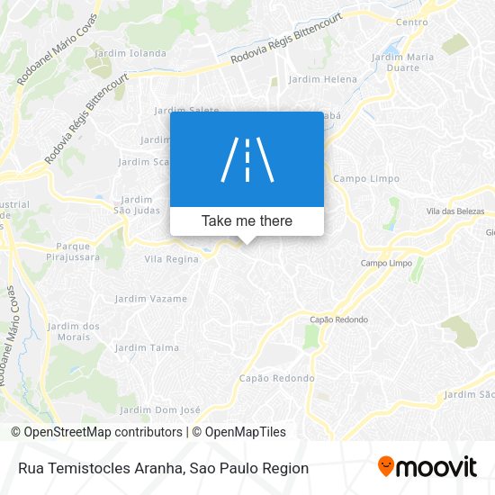 Rua Temistocles Aranha map