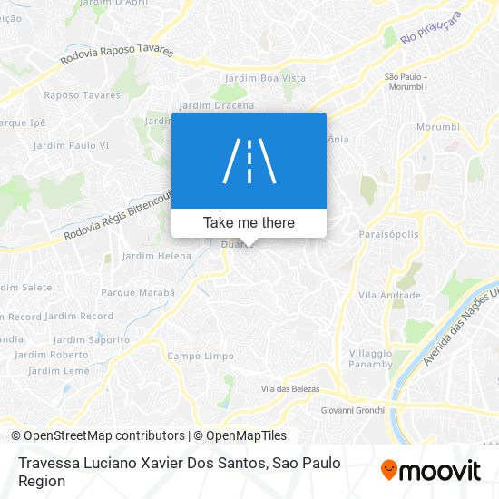 Mapa Travessa Luciano Xavier Dos Santos