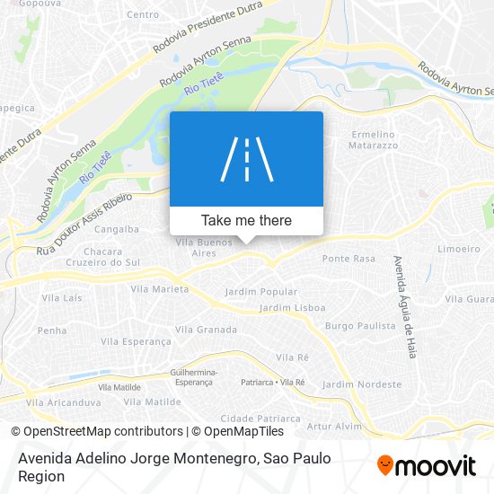 Mapa Avenida Adelino Jorge Montenegro