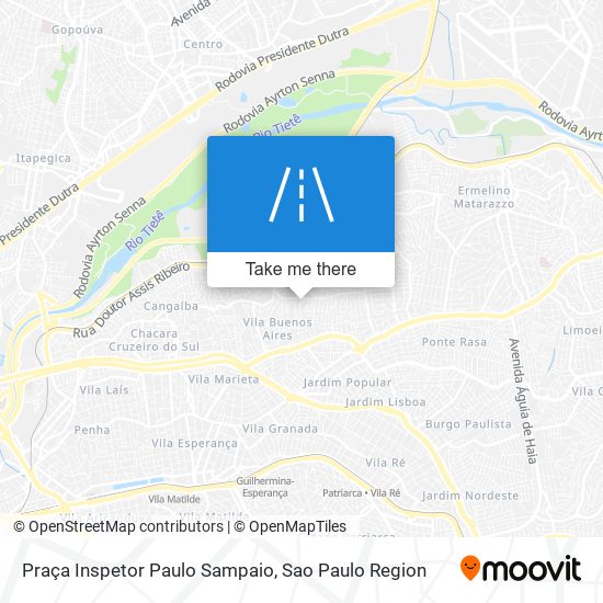 Mapa Praça Inspetor Paulo Sampaio