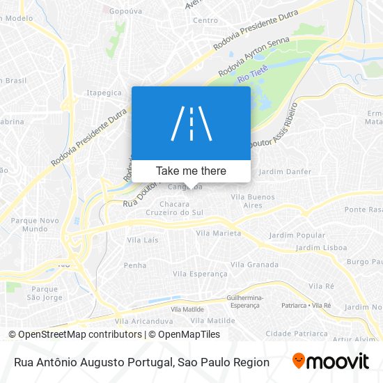 Mapa Rua Antônio Augusto Portugal