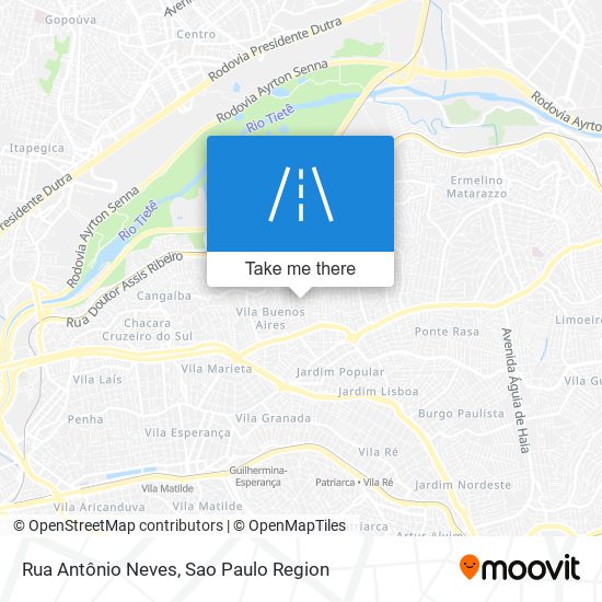 Rua Antônio Neves map