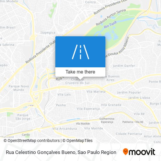 Mapa Rua Celestino Gonçalves Bueno