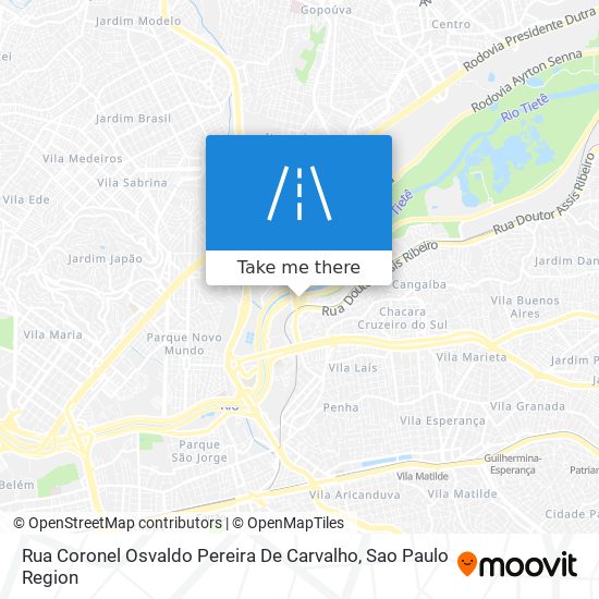 Mapa Rua Coronel Osvaldo Pereira De Carvalho