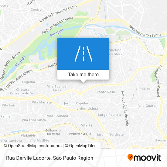 Rua Dervile Lacorte map