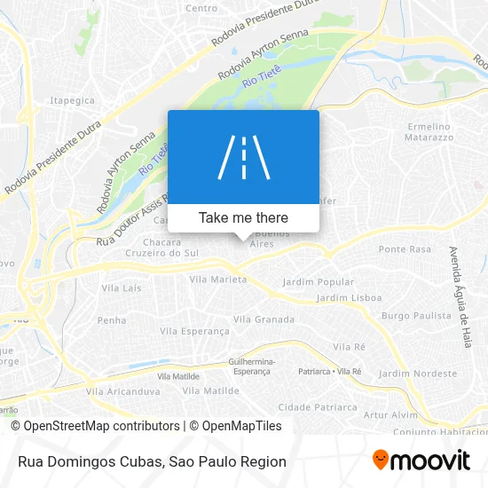 Rua Domingos Cubas map