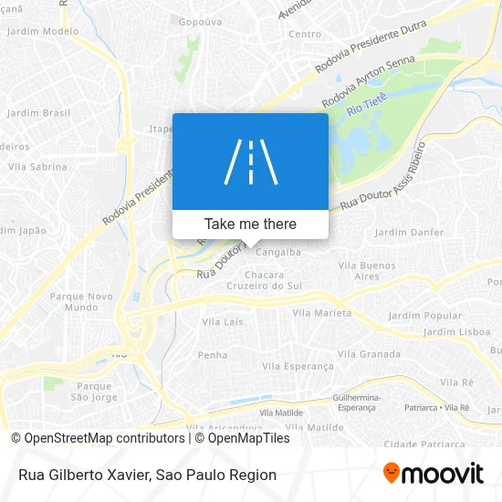 Rua Gilberto Xavier map