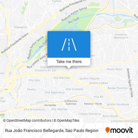 Mapa Rua João Francisco Bellegarde