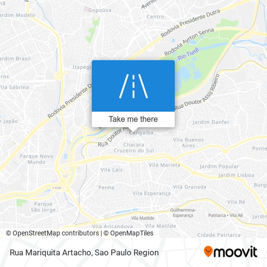 Mapa Rua Mariquita Artacho